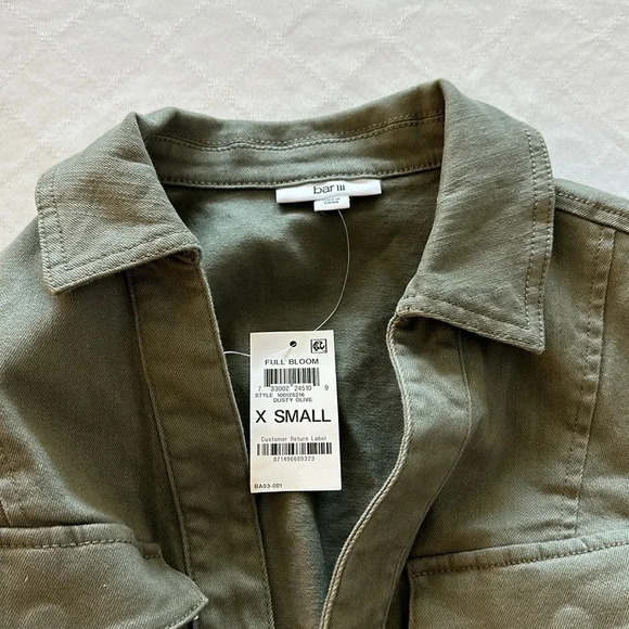 Bar lll Full Bloom dusty olive short sleeve jumpsuit romper XS NWT - Picture 4 of 6